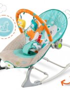 Ricokids Balansoar cu vibratii vulpita si ursul 7309 turcoaz