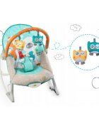 Ricokids Balansoar cu vibratii vulpita si ursul 7309 turcoaz