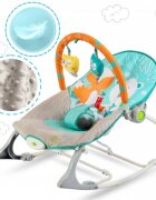 Ricokids Balansoar cu vibratii vulpita si ursul 7309 turcoaz
