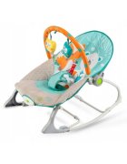 Ricokids Balansoar cu vibratii vulpita si ursul 7309 turcoaz