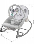 Ricokids Balansoar multifunctional cu vibratii panda 3 jucarii 7323 gri