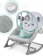 Ricokids Balansoar multifunctional cu vibratii panda 3 jucarii 7324 turcoaz