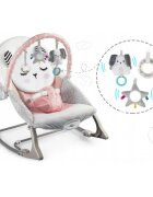 Ricokids Balansoar multifunctional cu vibratii panda 3 jucarii 7325 roz