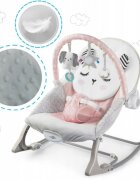 Ricokids Balansoar multifunctional cu vibratii panda 3 jucarii 7325 roz