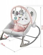 Ricokids Balansoar multifunctional cu vibratii panda 3 jucarii 7325 roz