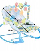 Ricokids Balansoar multifunctional cu vibratii si muzica 7302 Albastru