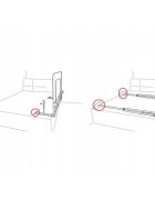 Ricokids Bariera de pat 150 x 42 x 35 cm Albastru