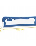 Ricokids Bariera de pat 150 x 42 x 35 cm Albastru