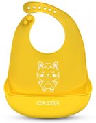 Ricokids Bavetica din silicon cu buzunar 700390 galben