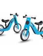 Ricokids Bicicleta copii din lemn fara pedale Albastru 12 inch roti spuma EVA de la 2 ani inaltimea scaunului 33-43 cm manere cauciucate scaun moale din spuma