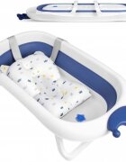 Ricokids Cadita de baie cu dop de scurgere si pernita inclusa albastru