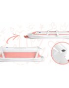 Ricokids Cadita de baie cu dop de scurgere si pernita inclusa roz