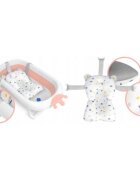 Ricokids Cadita de baie cu dop de scurgere si pernita inclusa roz