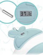 Ricokids Cadita de baie cu dop de scurgere suport si termometru albastru
