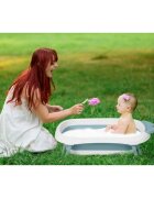 Ricokids Cadita de baie cu dop de scurgere suport si termometru albastru