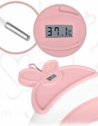 Ricokids Cadita de baie cu dop de scurgere suport si termometru roz