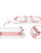Ricokids Cadita de baie cu dop de scurgere suport si termometru roz
