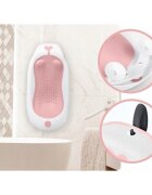 Ricokids Cadita de baie cu dop de scurgere suport si termometru roz