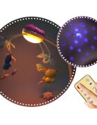 Ricokids Carusel muzical 2in1 pentru bebelusi Roz cu telecomanda 13 melodii linistitoare cronometru functie proiector si lampa de veghe