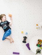 Ricokids Covoras de joaca puzzle 150x150 cm Stelute Gri 9 pieserealizat din spuma EVA inodoraantiderapantrezistent la apausor de curatatconfiguratii multipleutilizare camera copiicresegradinite