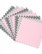 Ricokids Covoras de joaca puzzle 180 x 180 cm RozGri cu 9pieserealizat din spuma EVA inodoraantiderapantrezistent la apausor de curatatconfiguratii multipleutilizare cresegradinite