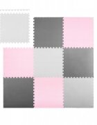 Ricokids Covoras de joaca puzzle 180 x 180 cm RozGri cu 9pieserealizat din spuma EVA inodoraantiderapantrezistent la apausor de curatatconfiguratii multipleutilizare cresegradinite