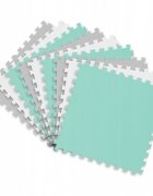 Ricokids Covoras de joaca puzzle 180 x 180 cm TurcoazGri cu 9pieserealizat din spuma EVA inodoraantiderapantrezistent la apausor de curatatconfiguratii multipleutilizare cresegradinite