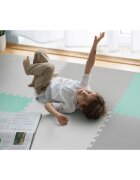 Ricokids Covoras de joaca puzzle 180 x 180 cm TurcoazGri cu 9pieserealizat din spuma EVA inodoraantiderapantrezistent la apausor de curatatconfiguratii multipleutilizare cresegradinite