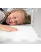 Ricokids Covoras puzzle multifunctional pentru copii 151x151 cm GriMenta din spuma EVA inodora 16 piese cu doua fetetermoizolantantiderapantconstructie in configuratii multiple