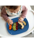 Ricokids Farfurie compartimentata Albastru royal cu capac din silicon fara bpapotrivit pentru masina de vase si microunde