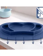Ricokids Farfurie compartimentata Albastru royal cu capac din silicon fara bpapotrivit pentru masina de vase si microunde