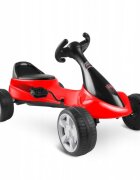 Ricokids Kart cu pedale si roti din plastic dur Gokart RK-595 Rosu