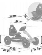 Ricokids Kart cu pedale si roti gonflabile Gokart RK-591 negru