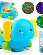 Ricokids Lampa de veghe cu proiector muzica si telecomanda Elefantel