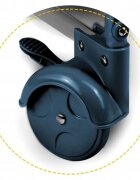 Ricokids Patut pliabil cu un nivel pentru copii pliere compactausa de acces cu fermoarroti cu franehusa transport si saltea pliabila incluse Bleumarin