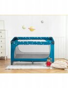 Ricokids Patut pliabil cu un nivel pentru copii pliere compactausa de acces cu fermoarroti cu franehusa transport si saltea pliabila incluse Bleumarin