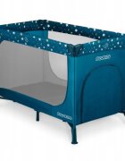 Ricokids Patut pliabil cu un nivel pentru copii pliere compactausa de acces cu fermoarroti cu franehusa transport si saltea pliabila incluse Bleumarin