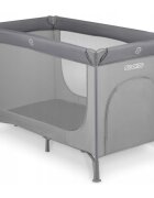 Ricokids Patut pliabil cu un nivel pentru copii pliere compactausa de acces cu fermoarroti cu franehusa transport si saltea pliabila incluse Gri