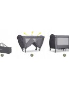Ricokids Patut pliabil RK-242 antracit cu intrare laterala bara de jucarii organizator si plasa de insecte