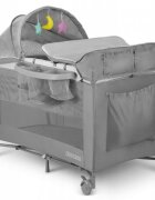 Ricokids Patut pliabil RK-242 gri cu intrare laterala bara de jucarii organizator si plasa de insecte