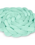 Ricokids Protectie laterala impletita pentru patut Mint 3metriinaltime 11.5 cm din plus cu umplutura antialergica