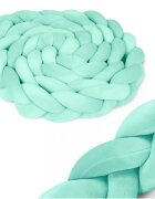 Ricokids Protectie laterala impletita pentru patut Mint 3metriinaltime 11.5 cm din plus cu umplutura antialergica