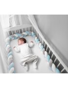 Ricokids Protectie laterala pentru patut impletita 2 m albastru