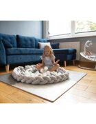 Ricokids Protectie laterala pentru patut impletita 2 m albastru