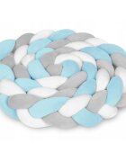 Ricokids Protectie laterala pentru patut impletita 2 m albastru