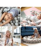 Ricokids Protectie laterala pentru patut impletita 3 m 722103 roz