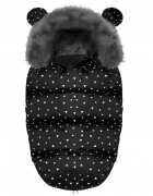 Ricokids Sac de dormit 95 x 48 cm Elmi 720007 Negru cu triunghiuri albe