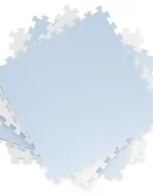 Ricokids Salteluta de joaca 4 piese puzzle pentru copii AlbAlbastru 120x120 din spuma groasa EVA inodoraizolator termic rezistenta la apausor de curatatantiderapanta