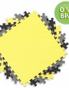 Ricokids Salteluta de joaca tip puzzle 180 X 180 cm galben gri negru