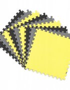 Ricokids Salteluta de joaca tip puzzle 180 X 180 cm galben gri negru